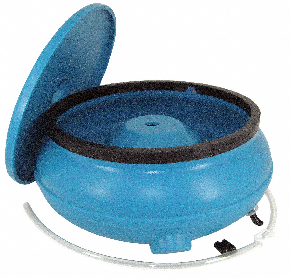 Bowl and Lid: 17 in Bowl Dia, 7 in Bowl Ht, 4 1/4 in Bowl Wd to Shaft, 23-032