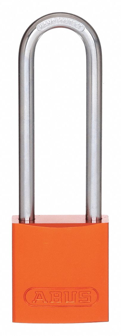 Lockout Padlock, KD, MK, Orange, 1-1/2"H