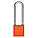 LOCKOUT PADLOCK, KEYED DIFFERENT, ALUMINUM, COMPACT BODY, HARDENED STEEL, EXTENDED