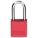 LOCKOUT PADLOCK, KEYED DIFFERENT, ALUMINUM, COMPACT BODY, HARDENED STEEL, STD, RED