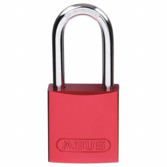 ABUS, Keyed Alike, Aluminum, Lockout Padlock - 5UKN6|72 HB/40-40 KA Red ...