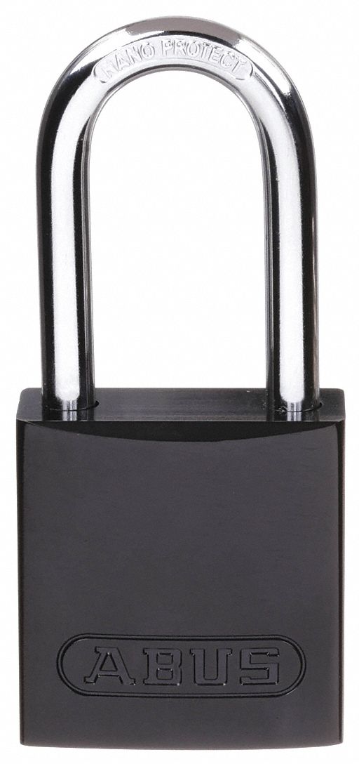 Lockout Padlock, KA, Black, 1-1/2"H