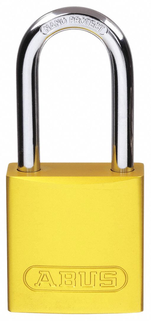 Lockout Padlock, KD, Yellow, 1-1/2"H
