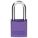 LOCKOUT PADLOCK, KEYED DIFFERENT, ALUMINUM, COMPACT BODY, HARDENED STEEL, STD, PURPLE