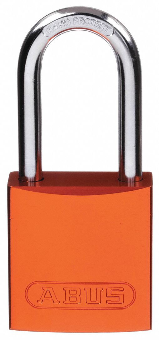 Lockout Padlock, KD, Orange, 1-1/2"H