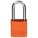 LOCKOUT PADLOCK, KEYED DIFFERENT, ALUMINUM, COMPACT BODY, HARDENED STEEL, STD, ORANGE