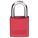 LOCKOUT PADLOCK, KEYED DIFFERENT, ALUMINUM, COMPACT BODY, HARDENED STEEL, STD, RED