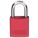 LOCKOUT PADLOCK, KEYED DIFFERENT, ALUMINUM, COMPACT BODY, HARDENED STEEL, STD, RED