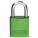 LOCKOUT PADLOCK, KEYED ALIKE, ALUMINUM, STANDARD BODY, HARDENED STEEL, GREEN, OSHA