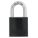 LOCKOUT PADLOCK, KEYED DIFFERENT, ALUMINUM, COMPACT BODY, HARDENED STEEL, STD, BLACK