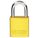 LOCKOUT PADLOCK, KEYED DIFFERENT, ALUMINUM, COMPACT BODY, HARDENED STEEL, STD, YELLOW