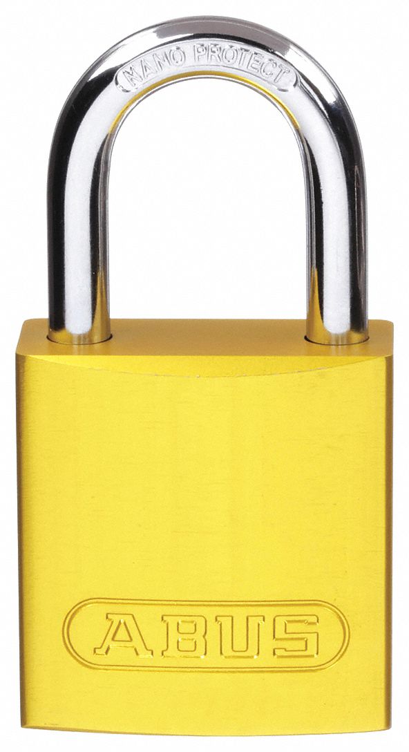 Lockout Padlock, KA, Yellow, 1-1/2"H
