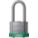 LOCKOUT PADLOCK, KEYED DIFFERENT, STANDARD BODY, HARDENED STEEL, EXTENDED, GREEN