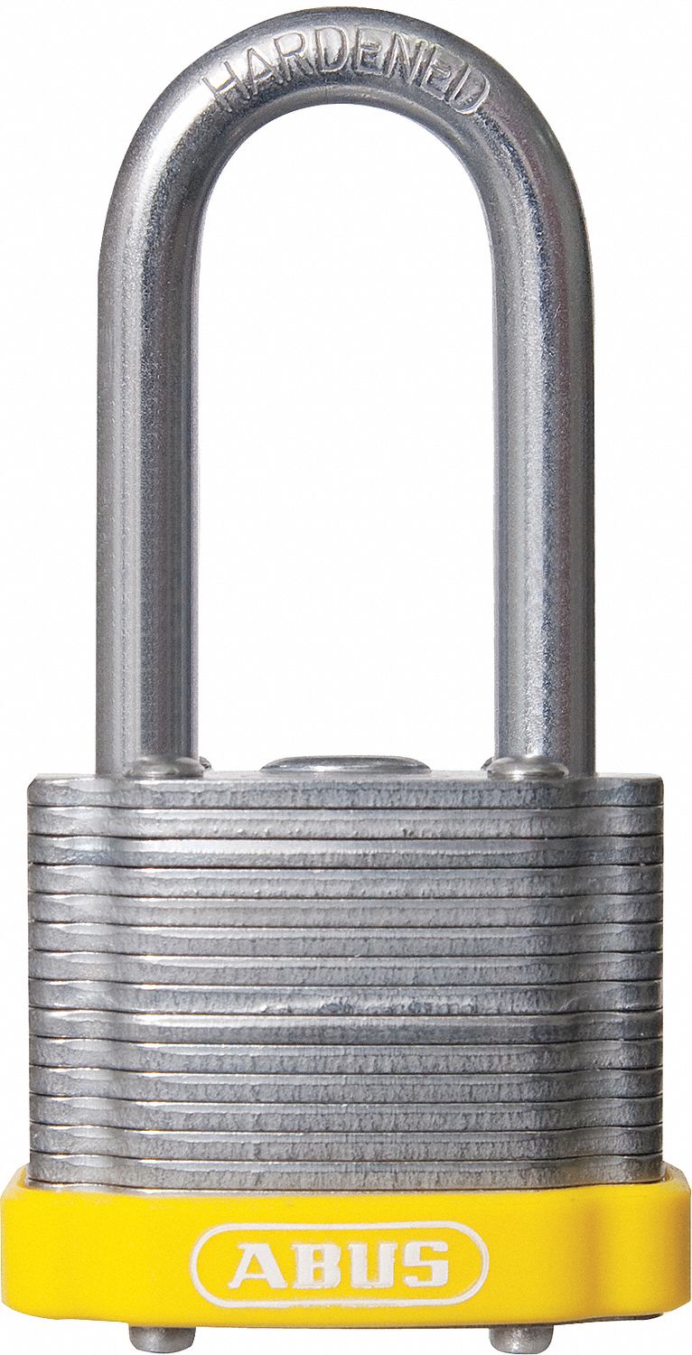 Lockout Padlock, KD, MK, Yellow, 1-3/8"H