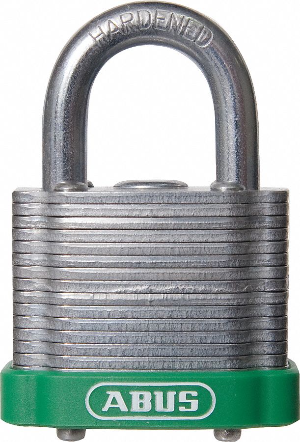 Lockout Padlock, KD, MK, Green, 1-3/8"H