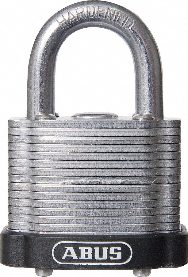 Lockout Padlock, KD, MK, Black, 1-3/8"H