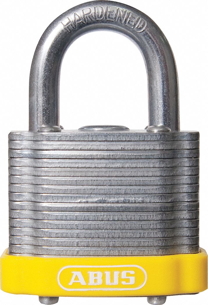 Lockout Padlock, KD, MK, Yellow, 1-3/8"H