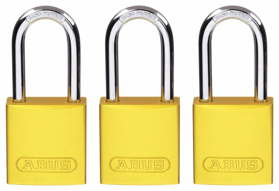 ABUS, Keyed Alike, Aluminum, Lockout Padlock 5UKW972 HB/4040 KAx3