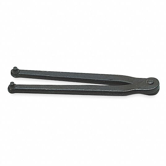 Adjustable Face Spanner Wrench, Alloy Steel, Black Oxide Grainger
