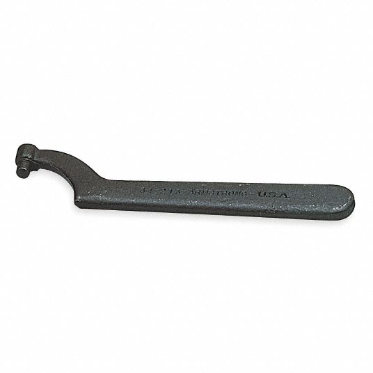 ARMSTRONG Adjustable Hook Spanner Wrench, Alloy Steel, Black Oxide