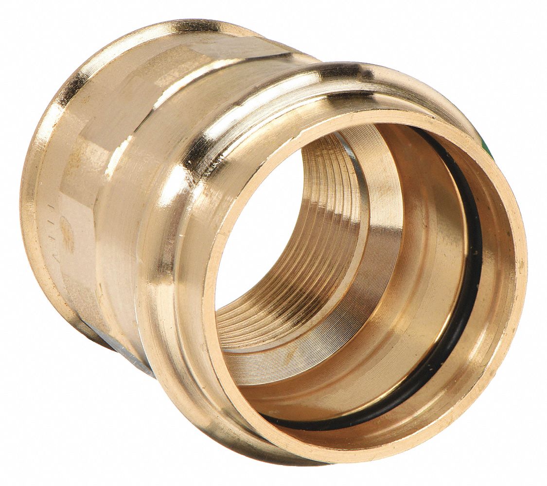 ADAPTER: BRONZE, PRESS-FIT X FNPT, ½ IN COPPER TUBE SIZE, ½ IN PIPE SIZE