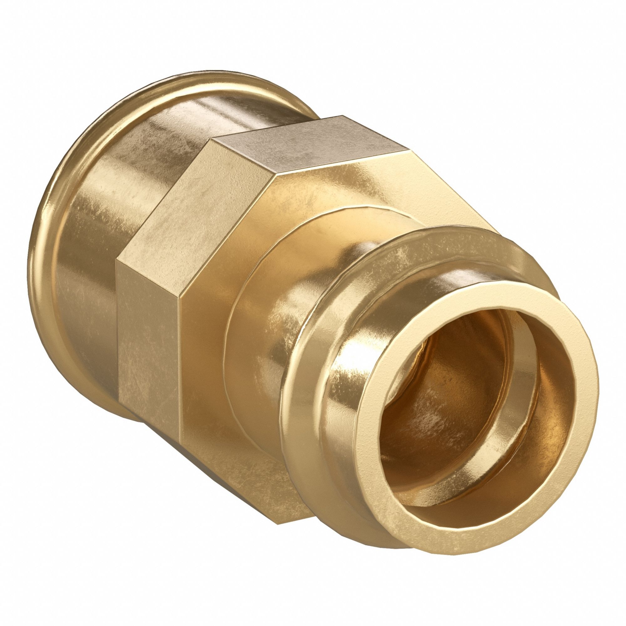 Crimp Adapter Fitting: Straight, 1/2 in CTS x 1/2 in Pipe size, Press-fit x FNPT