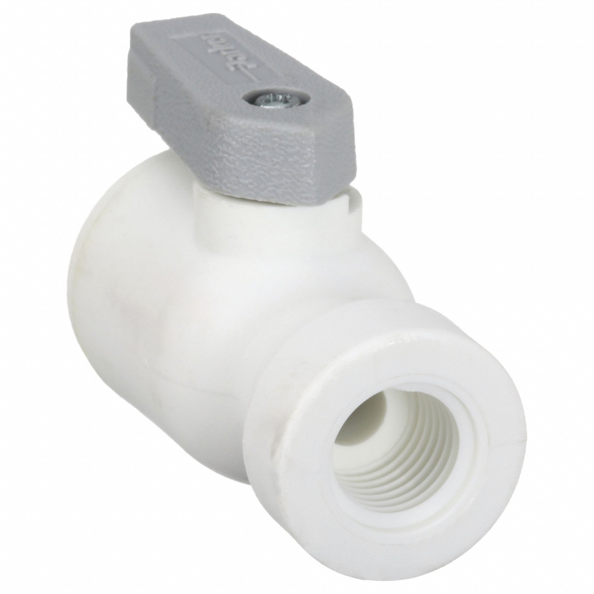 Manual Two-Way Ball Valve: 1/4 in, Polypropylene, Straight, Push x Push, Full Port Ball Port