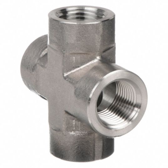 Parker Stainless Steel 316 Pipe Fitting, Tee, 1/2 NPT Male