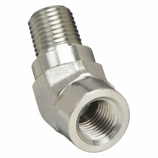 316 Stainless Steel, 1 1/2 in x 1 1/2 in Fitting Pipe Size, 90° Street Elbow  - 60UR17