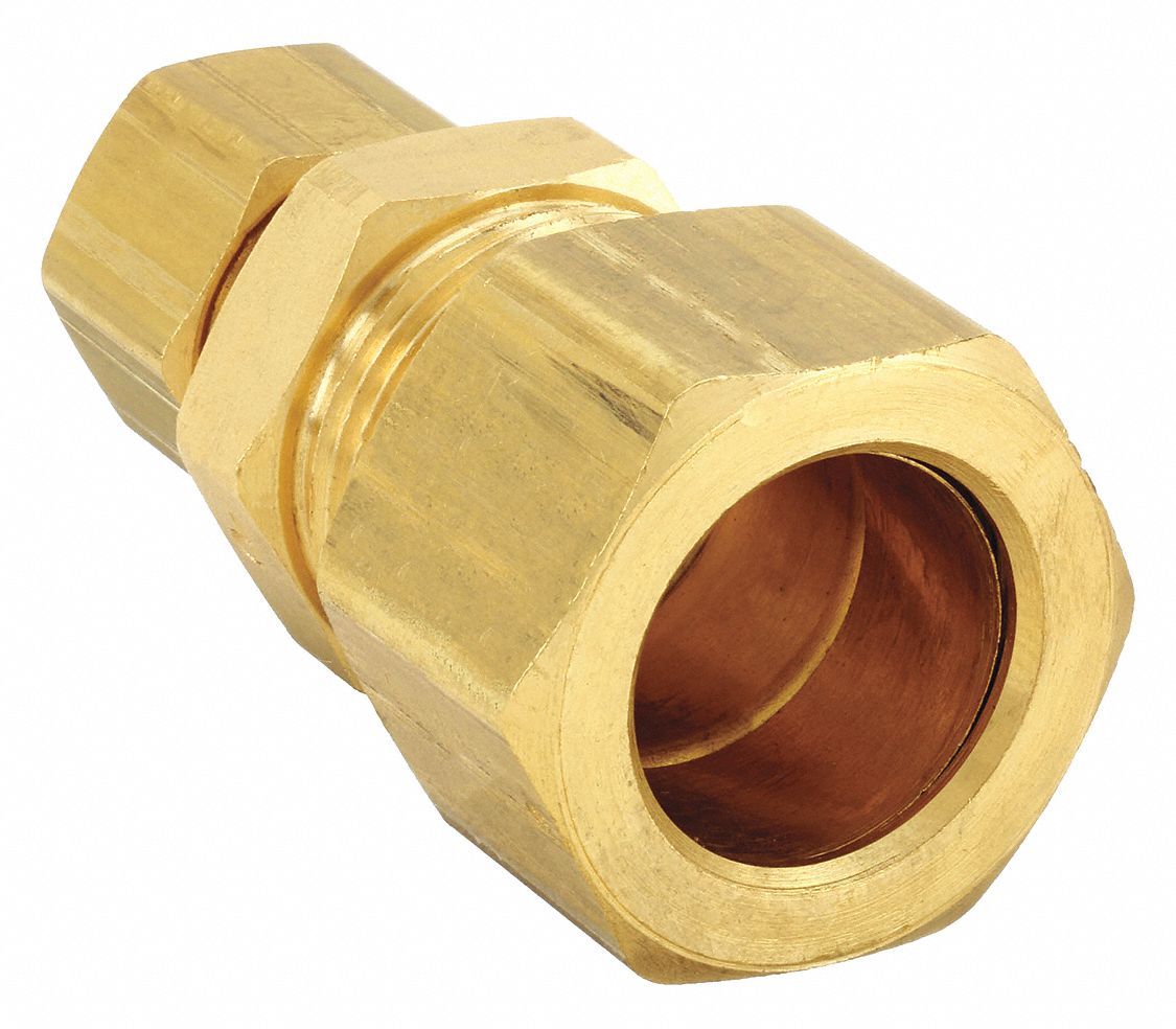 UNION: BRASS, COMPRESSION X COMPRESSION, FOR ⅜ IN X ⅝ IN TUBE OD