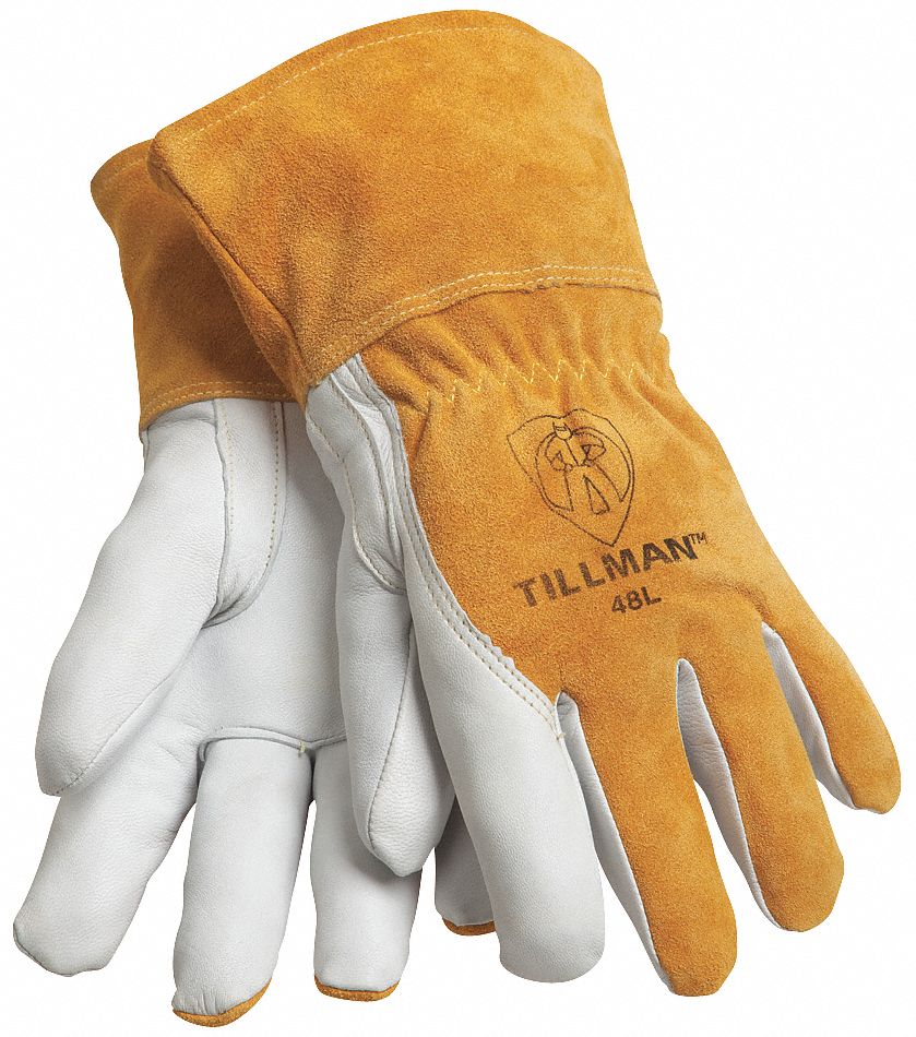 Guantes MIG de piel de vaca Tillman para trabajo pesado de grano