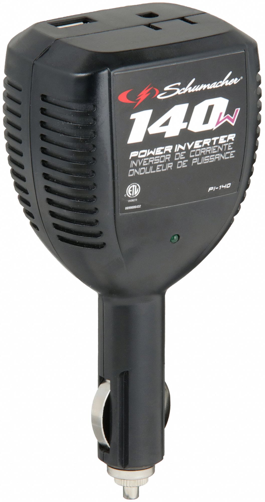 Inverter: Modified Sine Wave, Cigarette Lighter Input, 280 W Peak Output Power