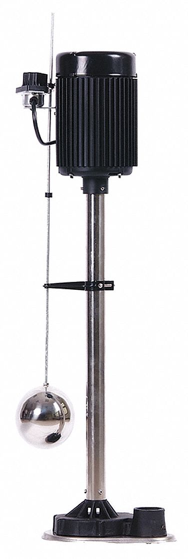 Pedestal Sump Pump: 1/3 hp HP, 120V AC, 44 gpm Flow Rate @ 10' of Head, 20 ft Max. Head, FNPT
