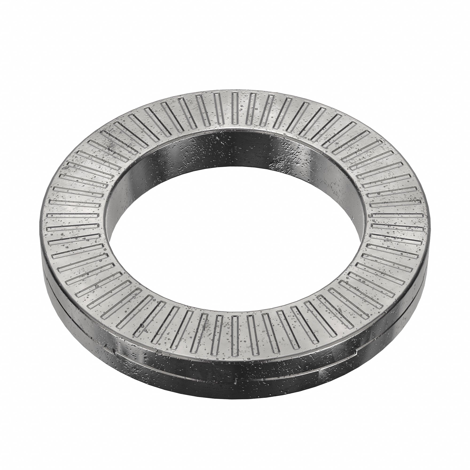 Wedge Lock Washer: Advanced Corrosion Resist, Steel, 9/16 in Screw Sz, 9/64 in Max Thick, 100 PK