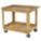 UTILITY CART WITH DEEP LIPPED PLASTIC SHELVES, 500 LB LOAD CAPACITY, BEIGE, FLAT