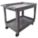 UTILITY CART WITH DEEP LIPPED PLASTIC SHELVES, 500 LB LOAD CAPACITY, GREY, 2 SHELVES