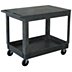 Utility Carts with Deep Lipped & Flush Plastic Shelves