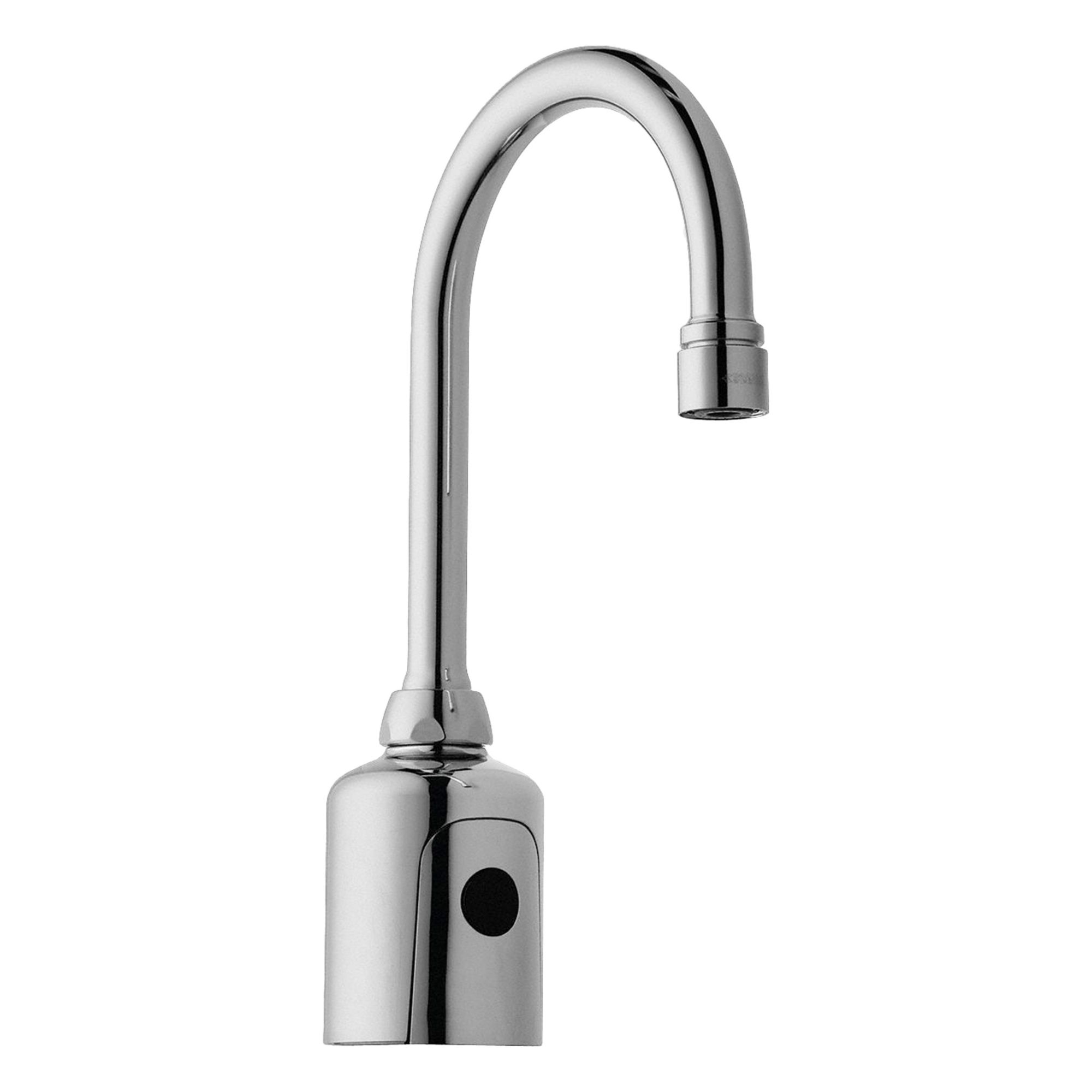 Bathroom Sensor Faucet: HyTronic Gooseneck, Cast Brass, Polished Chrome Finish