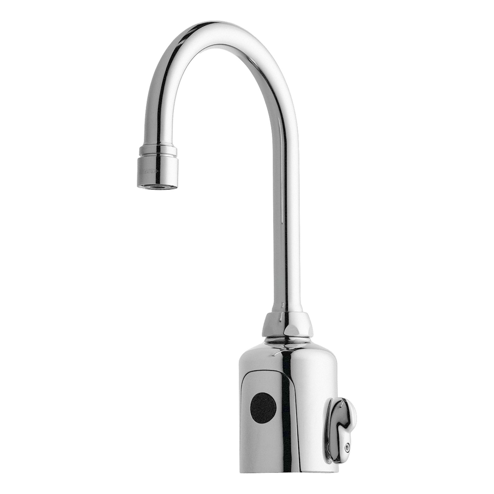 Bathroom Sensor Faucet: HyTronic Gooseneck, Cast Brass, Polished Chrome Finish