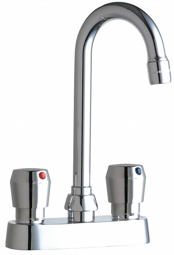 Chicago Faucets Gooseneck Bathroom Sink Faucet Metering Faucet