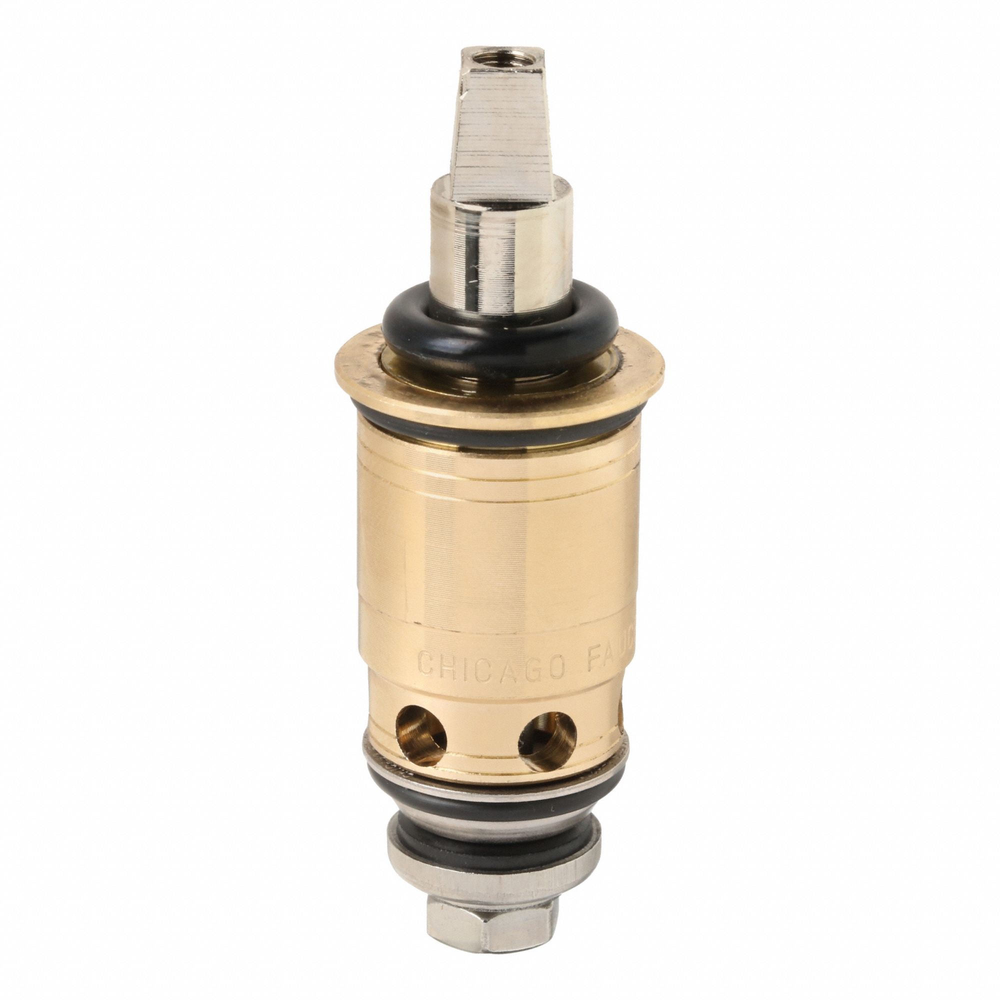 Cartridge: Use with Hot/Cold Water, Brass, Brass, 1 in Overall Lg, Compression