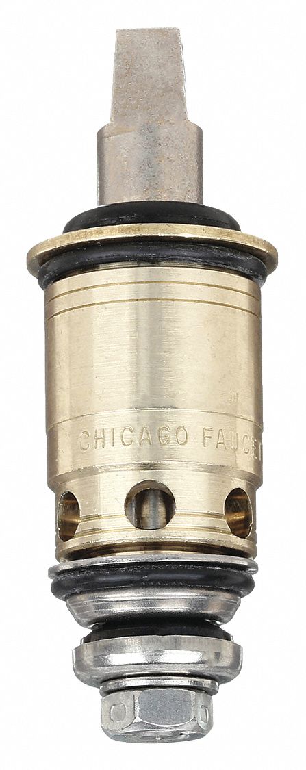 LH QUATURN CARTRIDGE: FITS CHICAGO FAUCETS BRAND, FOR MANUAL FAUCETS, BRASS