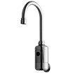 Gooseneck-Spout Sensor Single-Hole Wall-Mount Bathroom Faucets image