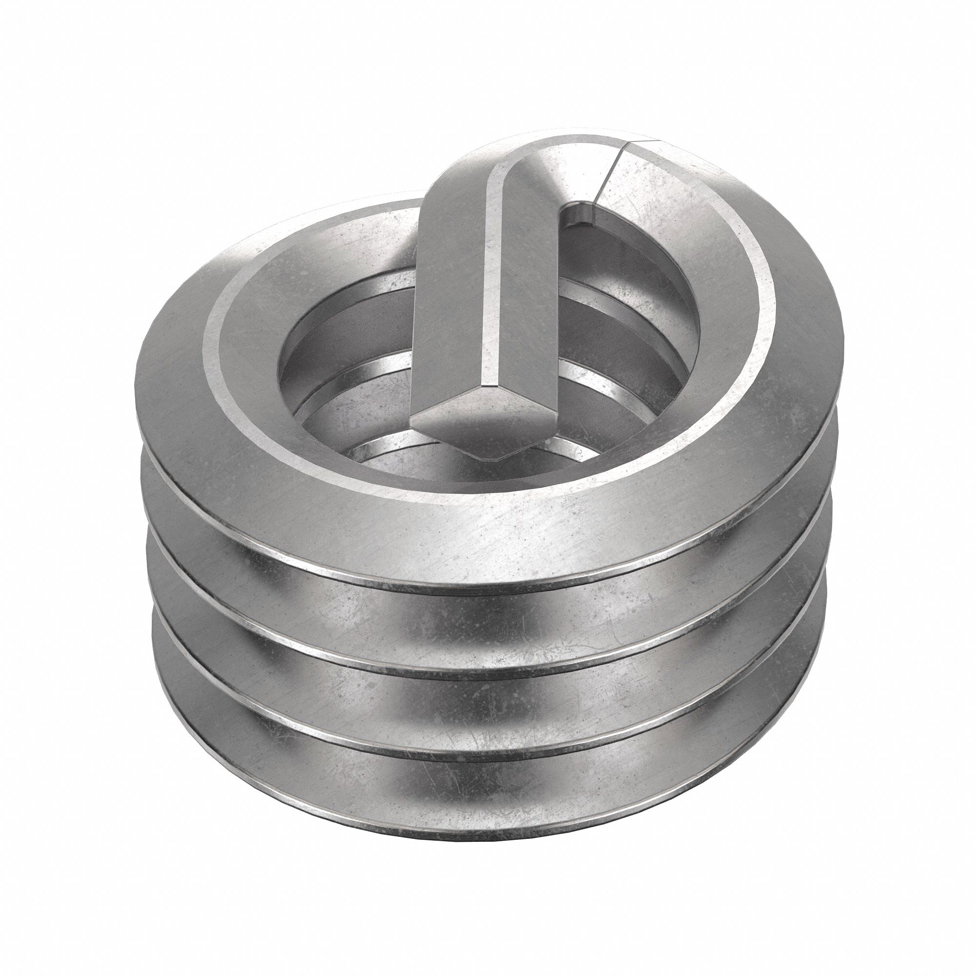 HELICAL INSERT, TANGED, FREE-RUNNING, ¼"-20 THREAD SIZE, PLAIN FINISH, STAINLESS STEEL, 10 PK