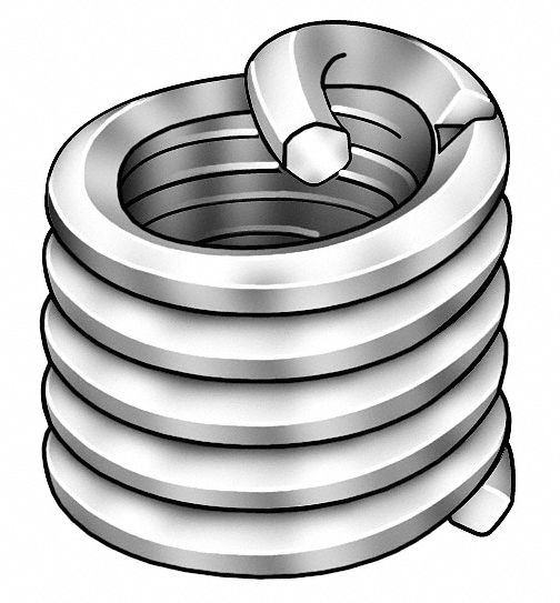 Helicoil R1084-6, Inserto helicoidal de funcionamiento libre, tamaño de  rosca M6 x 1, paquete de 12