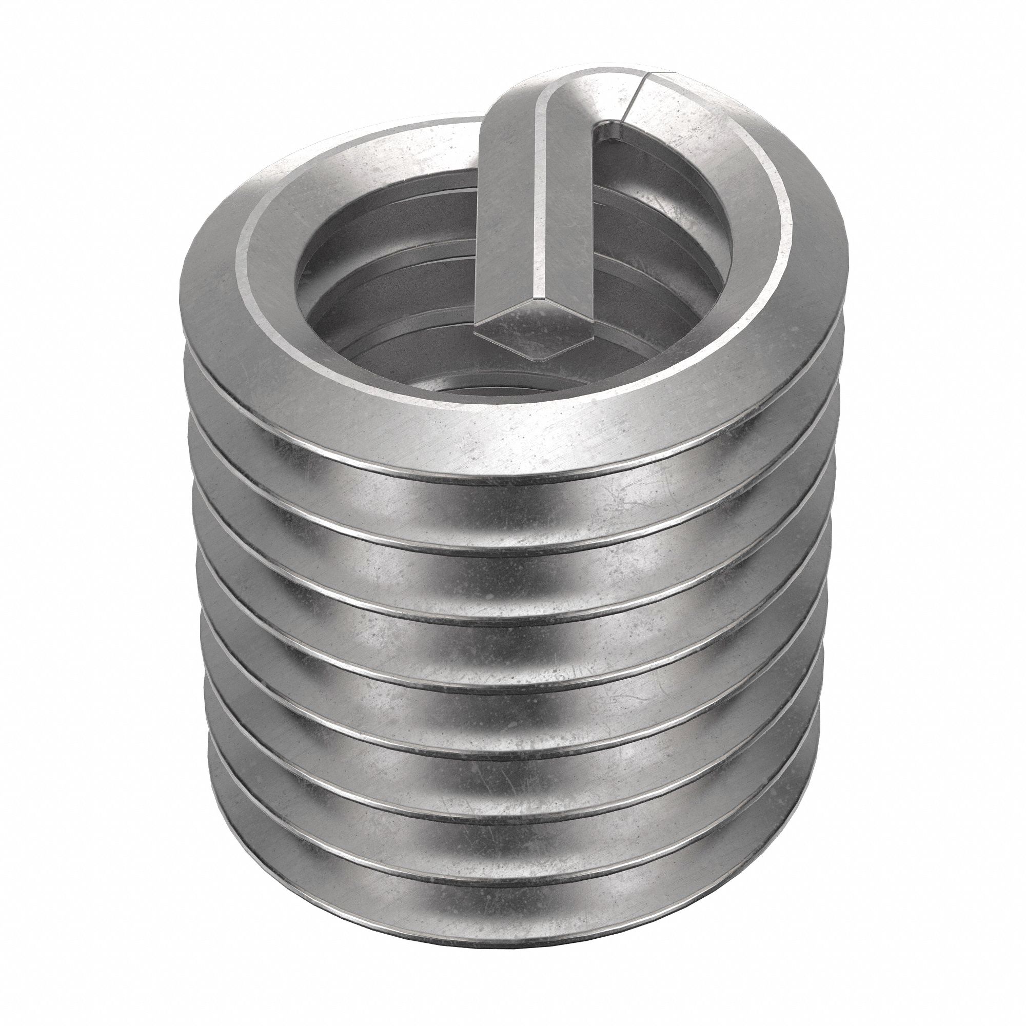Helical Insert: Tanged Tang Style, Free-Running, 3/8"-16 Thread Size, Plain, 10 PK