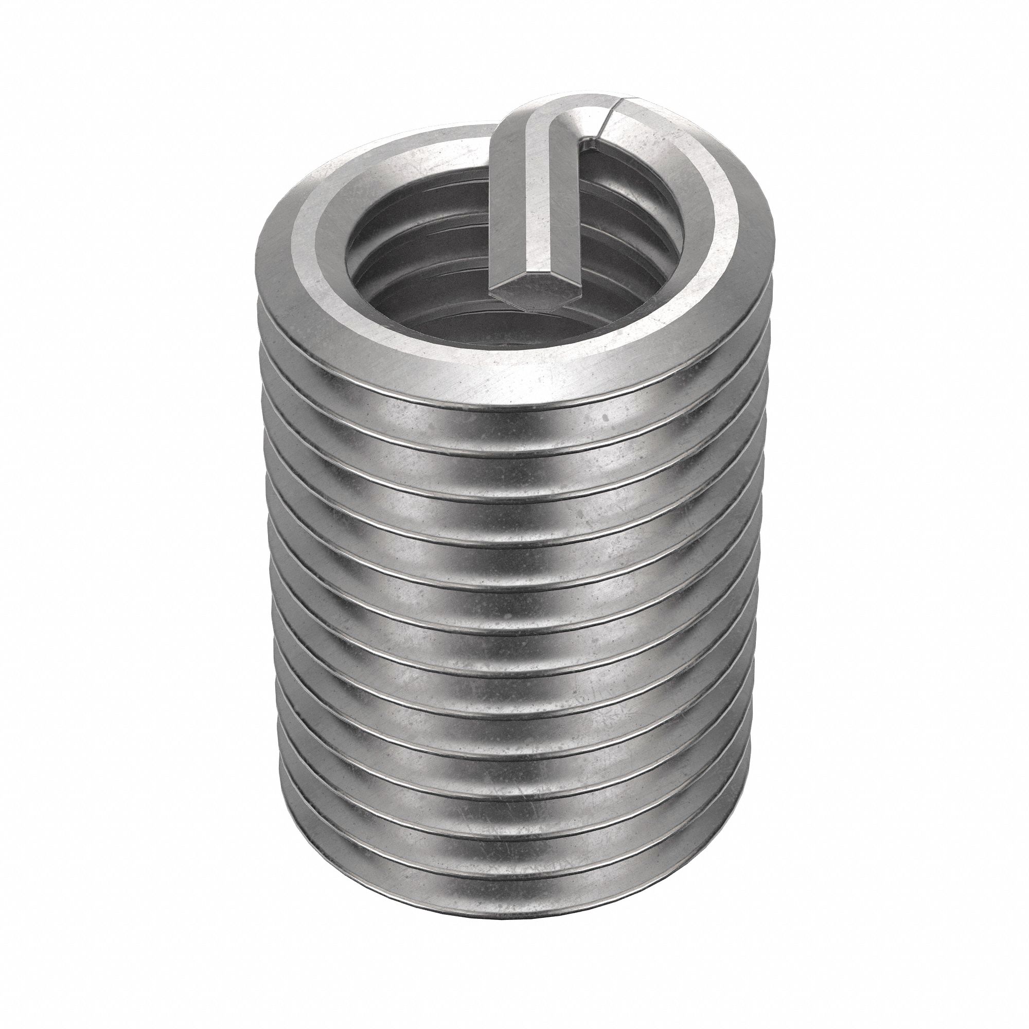 Helical Insert: Tanged Tang Style, Free-Running, 1/4"-28 Thread Size, Plain, 10 PK