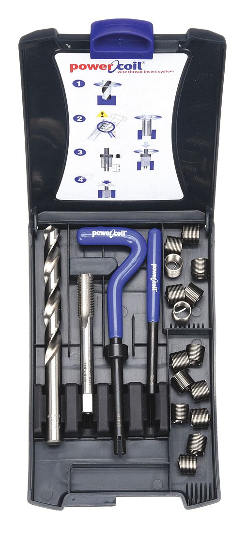 THREAD REPAIR KIT, TANGED, FREE-RUNNING, M10-1.00 THREAD SIZE, PLAIN FINISH