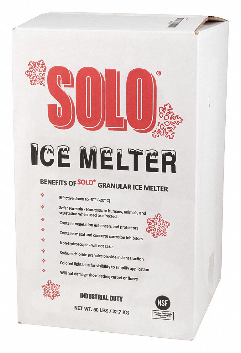 Solo Light Blue Granular Ice Melt 5°f 50 Lb Carton 5uuy5csol050bx