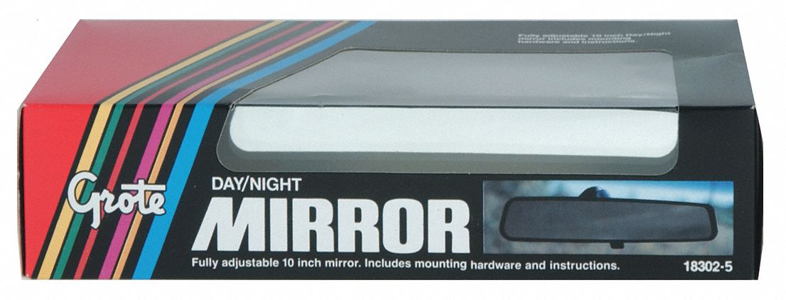 Rear View Mirror: Rectangular, Flat